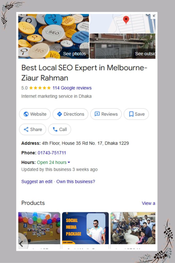 ziaur rahman local seo service